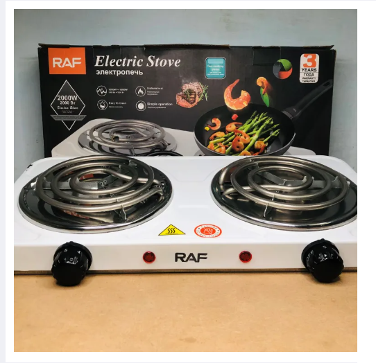 Electric Stove (Double) for cooking, Hot Plate heat up in just 2 mins, Easy to clean