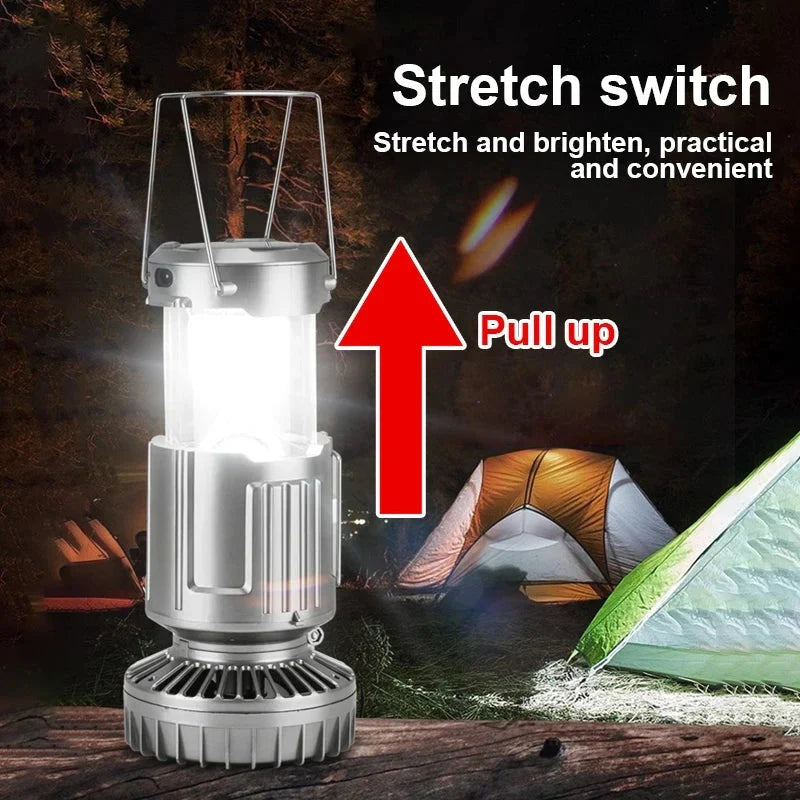 Rechargeable Camping LED Light with Fan