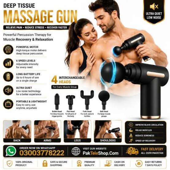 Portable Rechargeable Deep Tissue Massage Gun