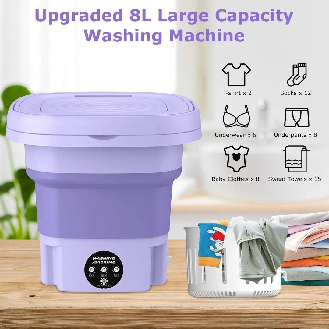 Mini Folding Washing Machine – Portable Clothes Washer for Travel, Hostel & Home Use