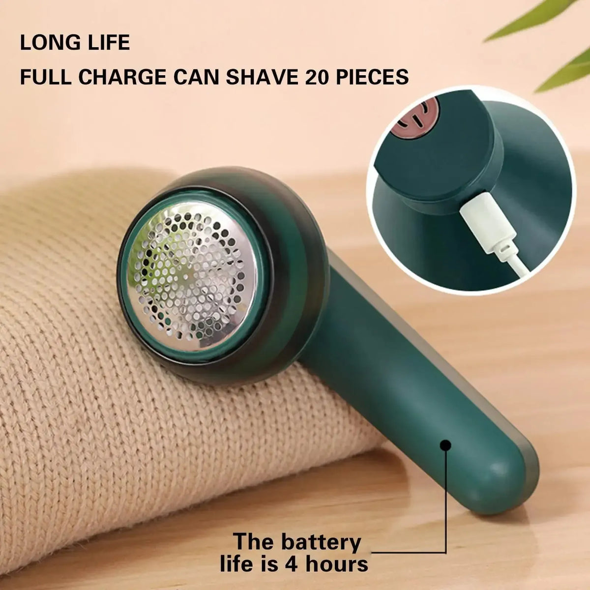 Rechargeable Electric Lint Remover & Fabric Shaver