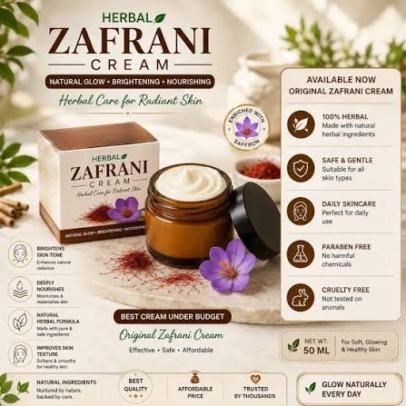 Zafrani Whitening Cream | Face & Body Moisturizing Cream